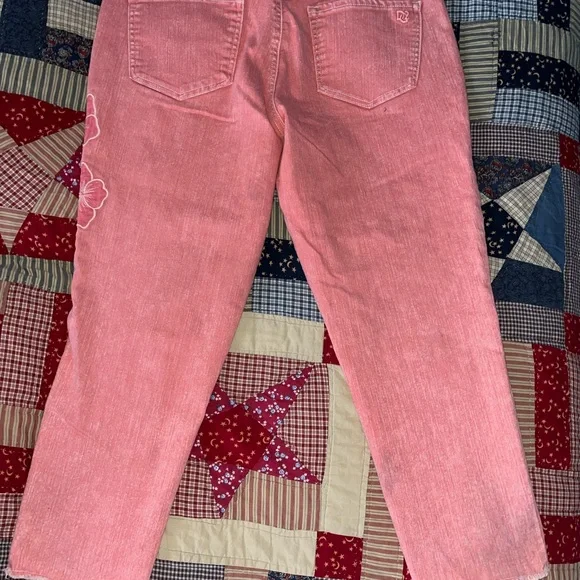 DG2 Pink Floral Embroidered Pants - Picture 5 of 9